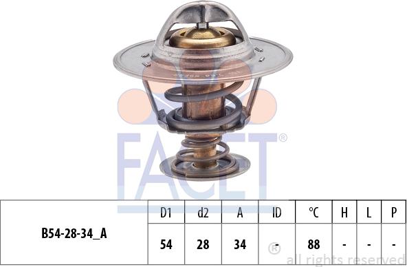 FACET 7.8536S - Термостат охлаждающей жидкости / корпус autospares.lv