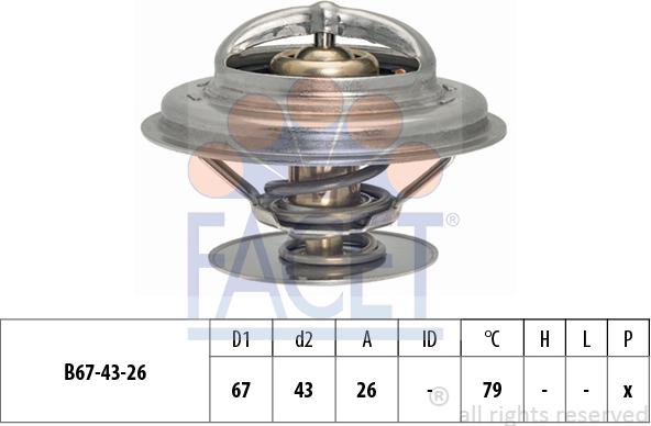 FACET 7.8578S - Термостат охлаждающей жидкости / корпус autospares.lv