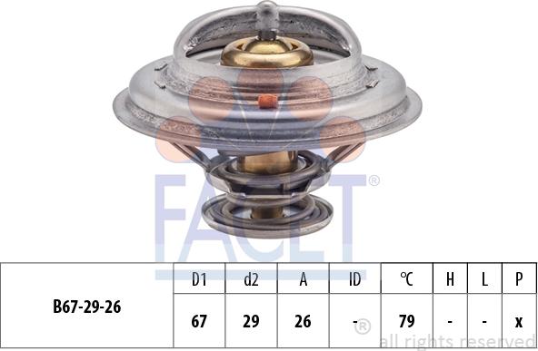 FACET 7.8638S - Термостат охлаждающей жидкости / корпус autospares.lv