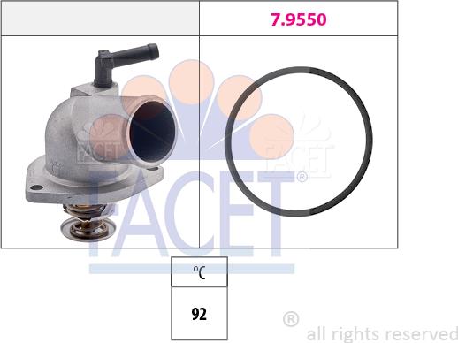 FACET 7.8174 - Термостат охлаждающей жидкости / корпус autospares.lv