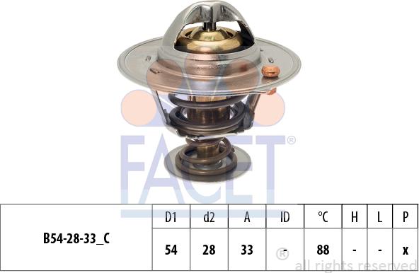 FACET 7.8870S - Термостат охлаждающей жидкости / корпус autospares.lv