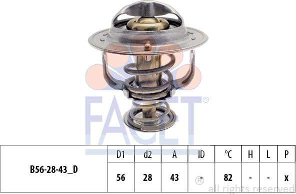 FACET 7.8399S - Термостат охлаждающей жидкости / корпус autospares.lv