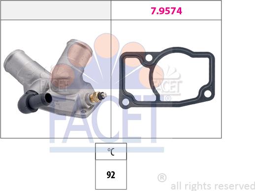 FACET 7.8348 - Термостат охлаждающей жидкости / корпус autospares.lv