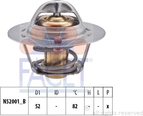 FACET 7.8364S - Термостат охлаждающей жидкости / корпус autospares.lv