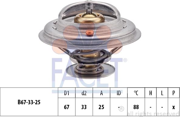 FACET 7.8361S - Термостат охлаждающей жидкости / корпус autospares.lv