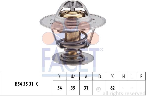 FACET 7.8380S - Термостат охлаждающей жидкости / корпус autospares.lv