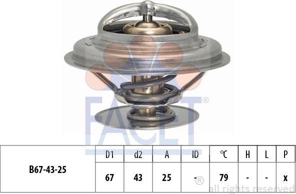 FACET 7.8333S - Термостат охлаждающей жидкости / корпус autospares.lv