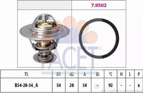 FACET 7.8325 - Термостат охлаждающей жидкости / корпус autospares.lv