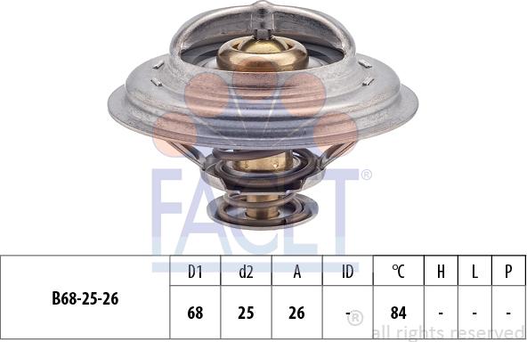 FACET 7.8326S - Термостат охлаждающей жидкости / корпус autospares.lv