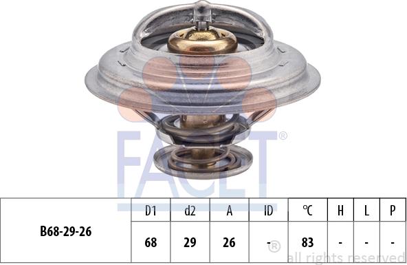 FACET 7.8377S - Термостат охлаждающей жидкости / корпус autospares.lv