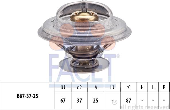 FACET 7.8256S - Термостат охлаждающей жидкости / корпус autospares.lv