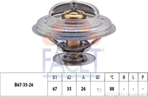 FACET 7.8258S - Термостат охлаждающей жидкости / корпус autospares.lv