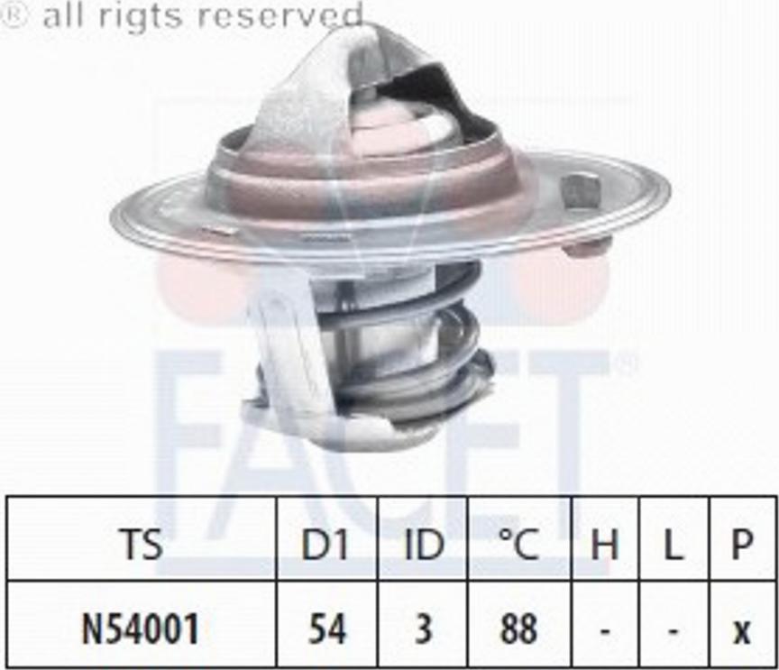 FACET 78235S - Термостат охлаждающей жидкости / корпус autospares.lv