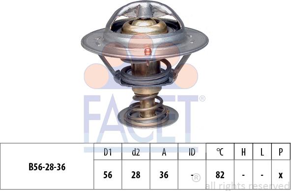 FACET 7.8222S - Термостат охлаждающей жидкости / корпус autospares.lv