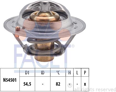FACET 7.8712S - Термостат охлаждающей жидкости / корпус autospares.lv