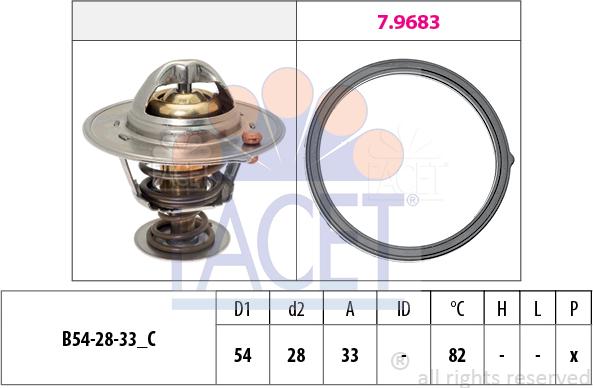 FACET 7.8726 - Термостат охлаждающей жидкости / корпус autospares.lv