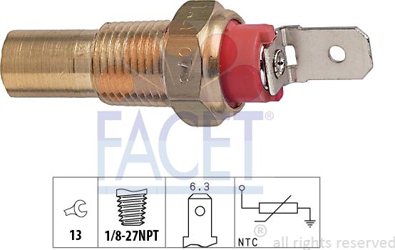 FACET 7.3115 - Датчик, температура охлаждающей жидкости autospares.lv