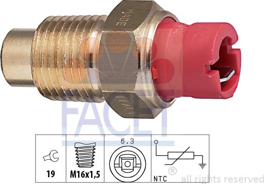 FACET 7.3132 - Датчик, температура охлаждающей жидкости autospares.lv