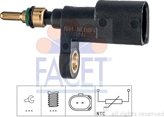 FACET 7.3355 - Датчик, температура охлаждающей жидкости autospares.lv