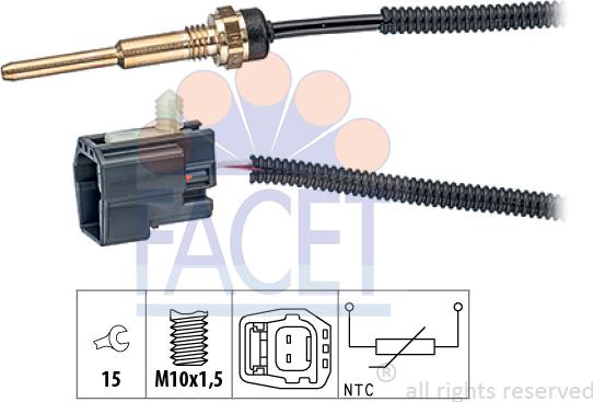 FACET 7.3331 - Датчик, температура охлаждающей жидкости autospares.lv