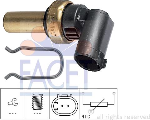 FACET 7.3324 - Датчик, температура охлаждающей жидкости autospares.lv