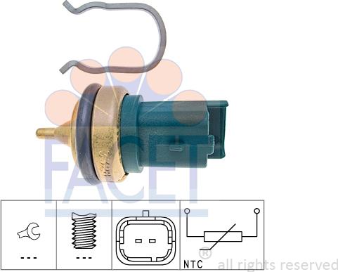 FACET 7.3328 - Датчик, температура охлаждающей жидкости autospares.lv