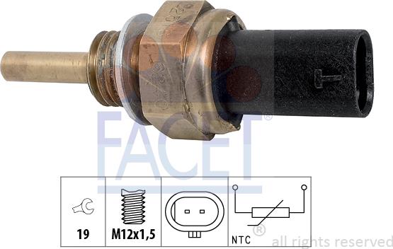 FACET 7.3379 - Датчик, температура охлаждающей жидкости autospares.lv