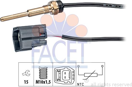 FACET 7.3289 - Датчик, температура охлаждающей жидкости autospares.lv