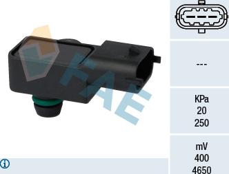 FAE 15056 - Датчик, давление во впускной трубе autospares.lv