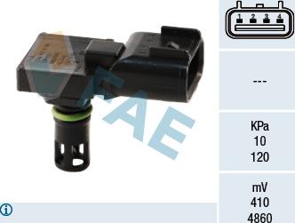 FAE 15039 - Датчик, давление во впускной трубе autospares.lv