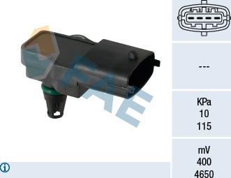 FAE 15172 - Датчик, давление во впускной трубе autospares.lv