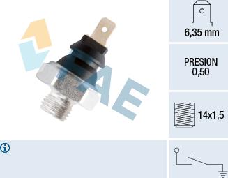 FAE 11250 - Датчик, давление масла autospares.lv