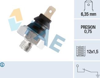 FAE 11400 - Датчик, давление масла autospares.lv