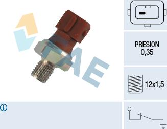 FAE 12410 - Датчик, давление масла autospares.lv