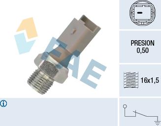 FAE 12640 - Датчик, давление масла autospares.lv