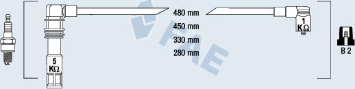 FAE 85696 - Комплект проводов зажигания autospares.lv