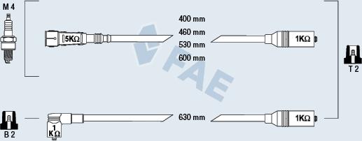 FAE 85685 - Комплект проводов зажигания autospares.lv