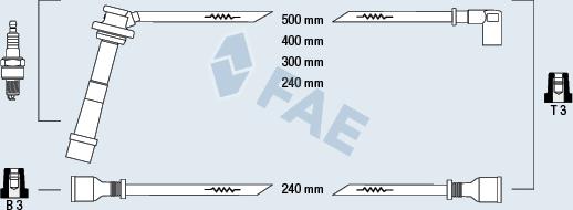 FAE 85805 - Комплект проводов зажигания autospares.lv
