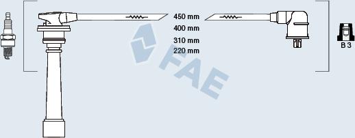 FAE 85394 - Комплект проводов зажигания autospares.lv
