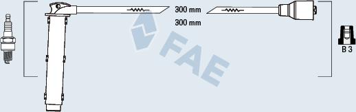 FAE 85766 - Комплект проводов зажигания autospares.lv