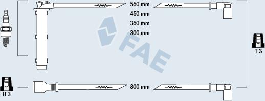 FAE 85760 - Комплект проводов зажигания autospares.lv