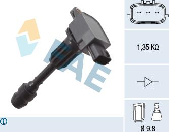 FAE 80413 - Катушка зажигания autospares.lv