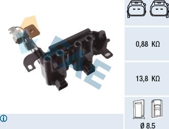 FAE 80439 - Катушка зажигания autospares.lv