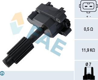 FAE 80305 - Катушка зажигания autospares.lv