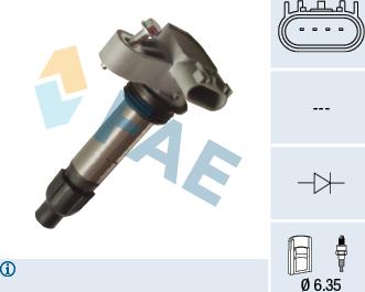 FAE 80388 - Катушка зажигания autospares.lv