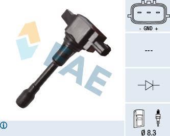 FAE 80375 - Катушка зажигания autospares.lv