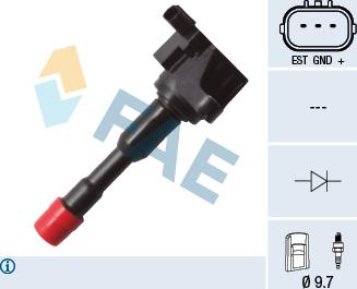 FAE 80298 - Катушка зажигания autospares.lv