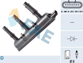 FAE 80258 - Катушка зажигания autospares.lv