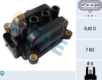 FAE 80287 - Катушка зажигания autospares.lv