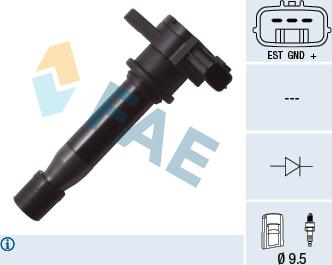 FAE 80228 - Катушка зажигания autospares.lv